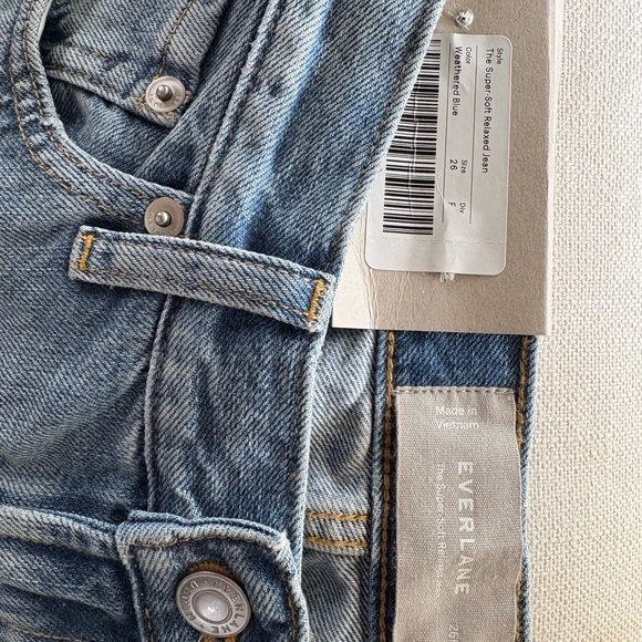 Everlane Women's Straight Leg Jeans - Light Blue - Picture 3 of 3